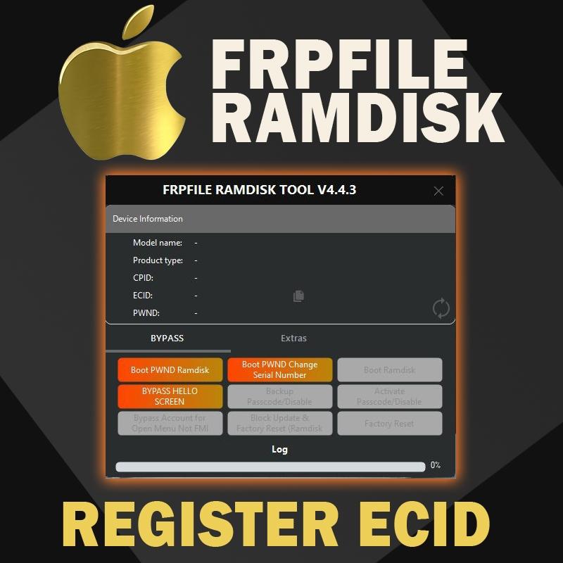 FRPFILE RAMDISK Tool – Bypass Passcode/Disable - ( iOS 11 – 17.x ) No Jailbreak Needed